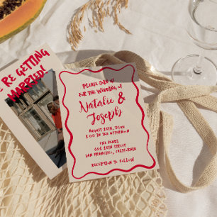 Invitation Écrit à la main Colorful Gras brillant Moderne Gra