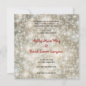 Invitation Écrit dans la douche de couples d'étoiles (Dos)