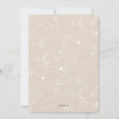 Invitation Écrit dans le Baby shower des étoiles Marine (Dos)