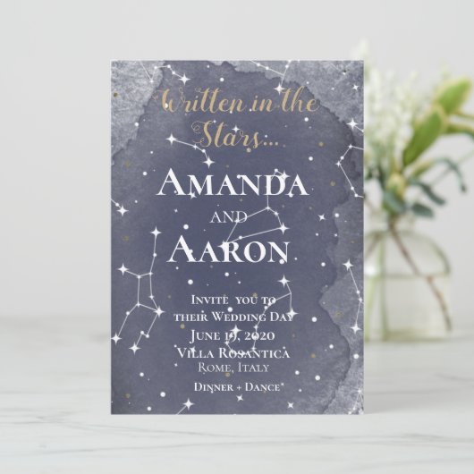 Invitation Écrit dans les Étoiles (Debout devant)