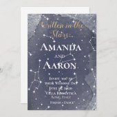 Invitation Écrit dans les étoiles (Devant / Derrière)