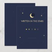 Invitation Écrit dans les étoiles (Devant / Derrière)