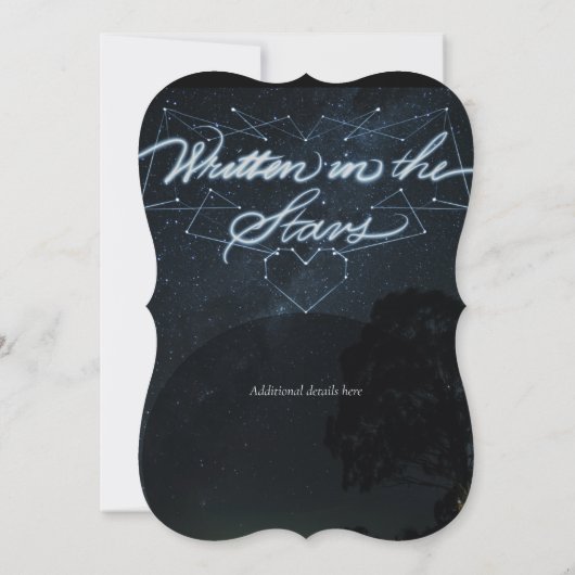 Invitation Écrit dans les étoiles (Dos)