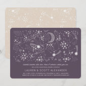 Invitation Ecrit dans les étoiles Baby shower de révélation d (Devant / Derrière)