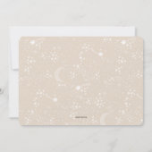 Invitation Ecrit dans les étoiles Baby shower de révélation d (Dos)