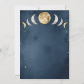 Invitation Écrit dans les Étoiles | Bride Céleste Bleu Marine (Dos)