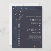 Invitation Écrit dans les Étoiles Céleste Mariage Moody (Devant)