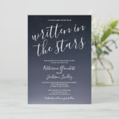 Invitation Écrit dans les étoiles Mariage ciel de nuit (Debout devant)