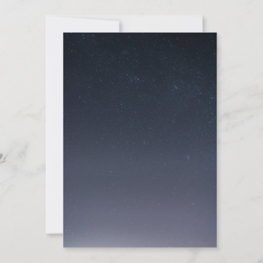 Invitation Écrit dans les étoiles Mariage ultra épais (Dos)