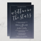 Invitation Écrit dans les étoiles Mariage ultra épais (Devant / Derrière)