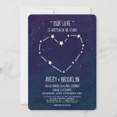 Invitation Écrit Dans Les Étoiles Petit Mariage (Devant)