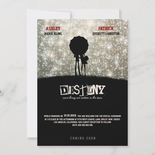 Invitation Écrit dans les étoiles - Poster de cinéma - Invita (Devant)