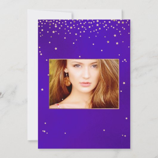 Invitation Écrit dans les Stars Sweet 16, Ultra Violet (Dos)