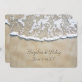 Invitation Écrit dans l'invitation à se marier sur la plage d (Devant / Derrière)