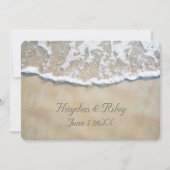 Invitation Écrit dans l'invitation à se marier sur la plage d (Devant)