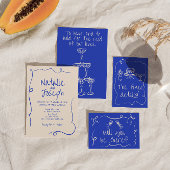 Invitation Ecrit main dessiné moderne Funky unique Mariage