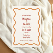 Invitation Écrite à la main Whimsical Wavy Border Fun les ann