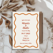 Invitation Écrite à la main Whimsical Wavy Border Fun les ann