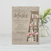 Invitation Écriteau de masque d'échelle et de lumières de cor (Debout devant)