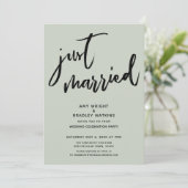 Invitation Écriture À La Réception Du Mariage De Sage (Debout devant)