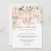 Invitation Écriture artistique moderne roses douces roses ros (Devant)