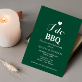 Invitation Écriture blanche moderne i do bbq
