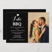 Invitation Écriture blanche moderne i do bbq (Devant / Derrière)