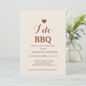 Invitation Écriture blanche moderne i do bbq Fête des mariées (Debout devant)