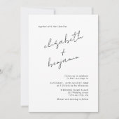 Invitation Écriture Calligraphique Élégante et Simple pour Ma (Devant)