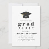 Invitation Écriture Casquette et typographie Grad Grad Grad (Devant)