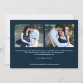 Invitation Écriture Chic ÉDITABLE COULEUR Save The Date Argen (Dos)