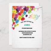 Invitation Écriture chic moderne 4ème anniversaire (Devant / Derrière)