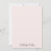 Invitation Écriture Chic Photo Overlay Pink Wedding Réception (Dos)