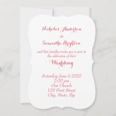 Invitation Écriture chrétienne Mariage de fleurs tropicales (Dos)