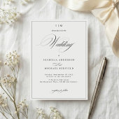 Invitation Écriture de calligraphie élégante Monogramme Maria