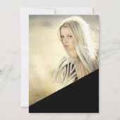 Invitation Écriture de feuille d'argent photo quinceanera noi (Dos)