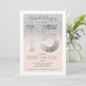 Invitation Écriture de feuille de parties scintillant d'argen