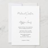Invitation Écriture de script de Mariage de script de photo m (Dos)