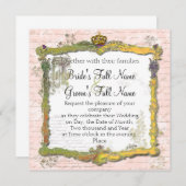 Invitation Écriture de script en français et Mariage de la co (Devant / Derrière)