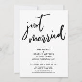 Invitation Écriture décontractée Réception Mariée Mariage (Devant)