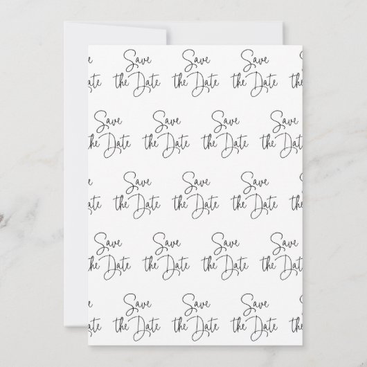 Invitation Écriture Décontractée Simple Enregistrer Le Mariag (Dos)