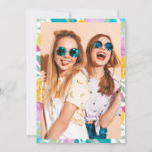 Invitation Écriture dorée rose jaune printemps Sweet 16 (Dos)