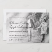 Invitation Écriture élégante calligraphie Moderne Photo & cod (Devant)