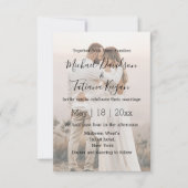 Invitation écriture élégante photo mariage moderne (Devant)