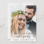 Invitation Écriture Élégante  Photo Réception de Mariage (Devant)