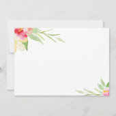 Invitation Écriture Florale Regrets De Mariage Annulés (Dos)