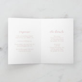 Invitation Écriture Gras Mariage Élégant Rose (Intérieur)