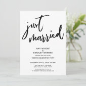 Invitation Écriture Informelle Mariage Réception de Mariage (Debout devant)