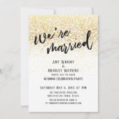 Invitation Écriture Informelle Nous sommes mariés Confettis d (Devant)