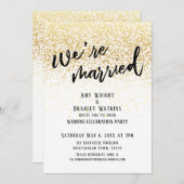 Invitation Écriture Informelle Nous sommes mariés Confettis d (Devant / Derrière)